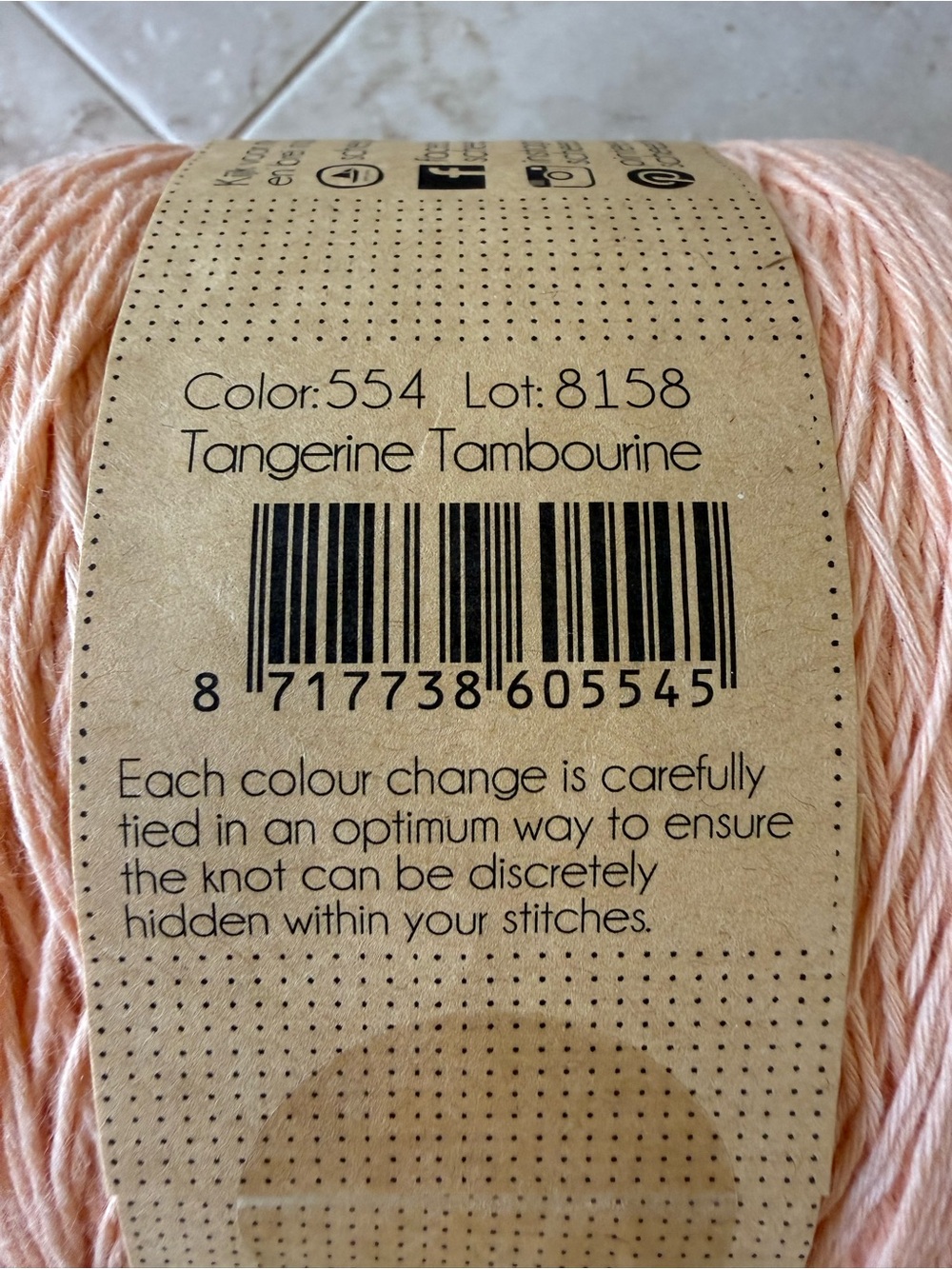 Hand-Dyed Orange Ombre Yarn Cake for Home Projects - Picture 4 of 7